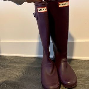 Hunter Tour Packable Waterproof Rain Boot, Purple